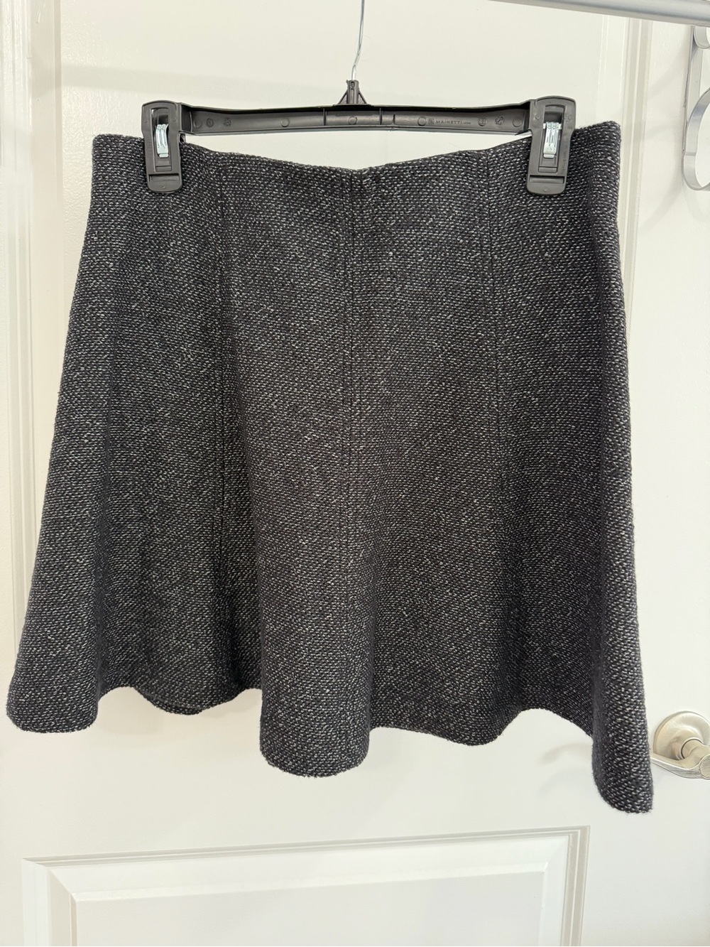 LOFT Black Textured Circle Skirt